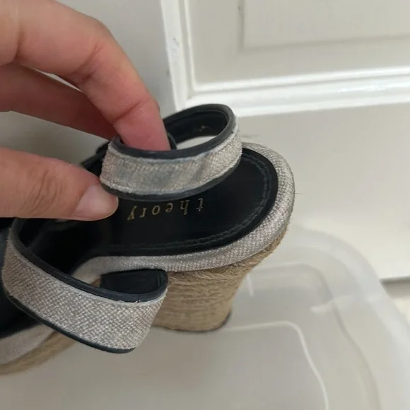 Theory peep toe espadrilles. 5” size 39​​​​​​​​​​​​​​​ - Picture 9 of 12